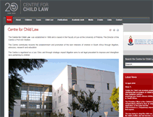 Tablet Screenshot of centreforchildlaw.co.za